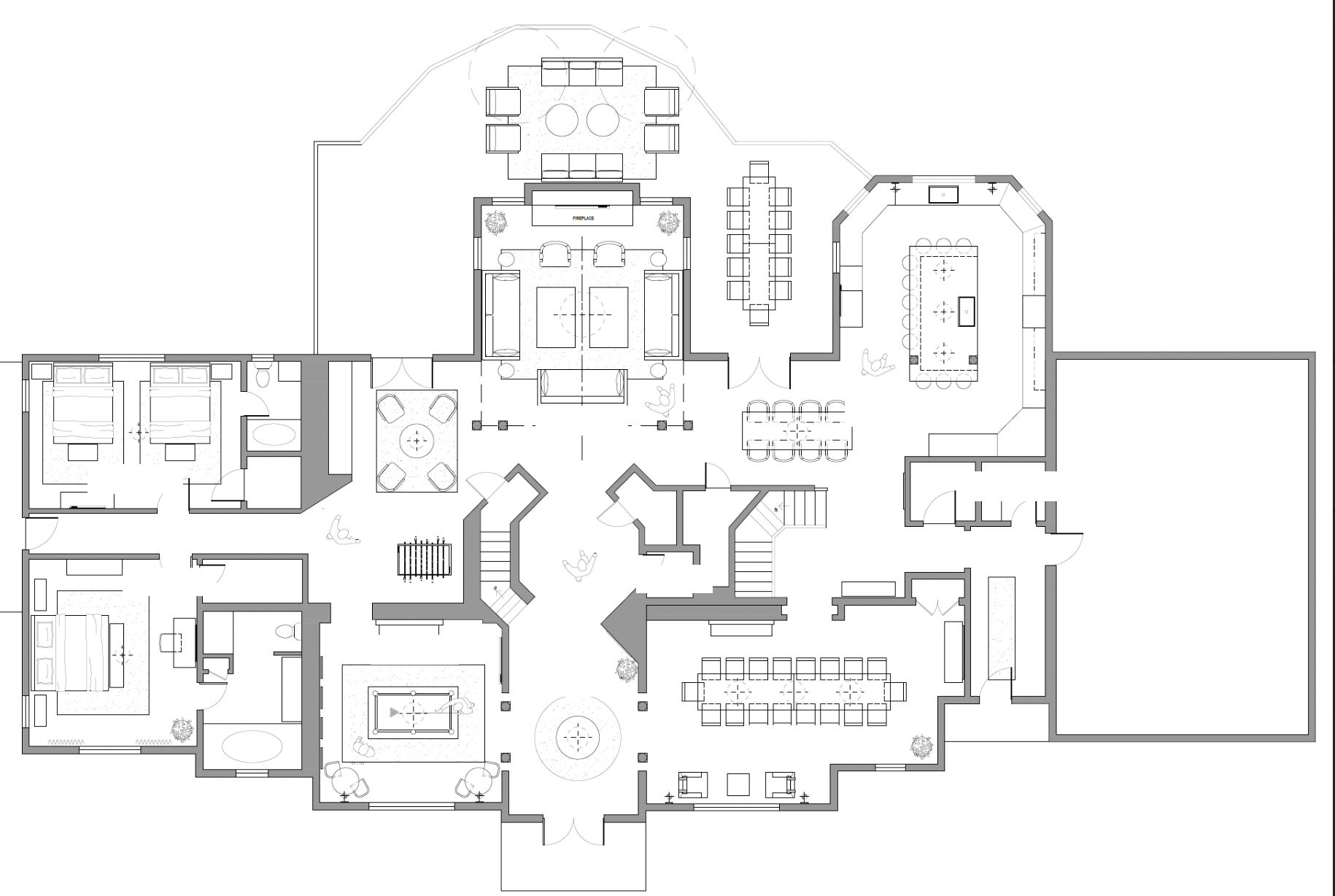 Rhinebrook Estate main level floorplan with labelled rooms